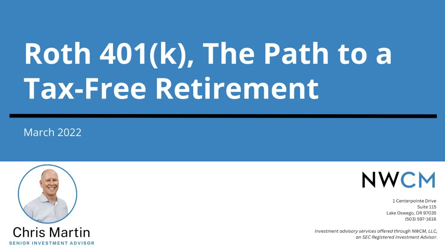 Roth 401(k), The Path to a Tax-Free Retirement