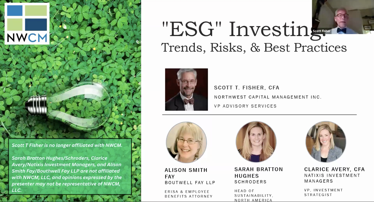 Plan Sponsor Best Practices: ESG
